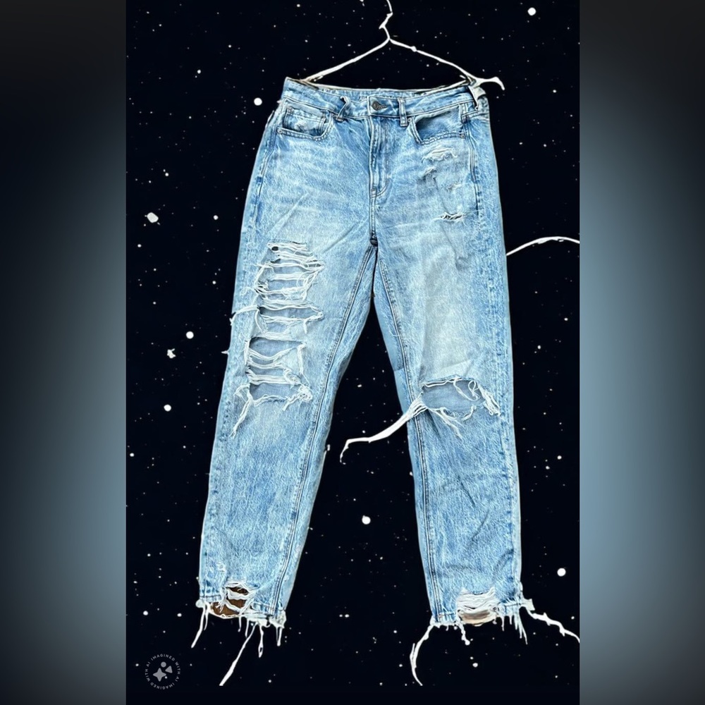 Ripped washed jeans
